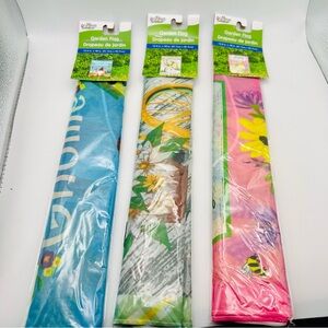 3 Pack Different Varities Gnomes Welcome Garden Flag 12.5" x 18" with Hanger